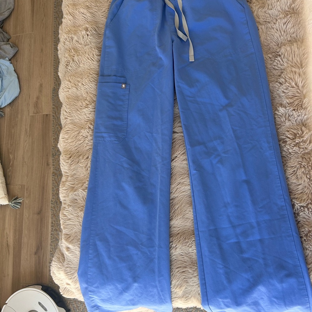 Figs ceil blue Wide-Leg scrub Pants